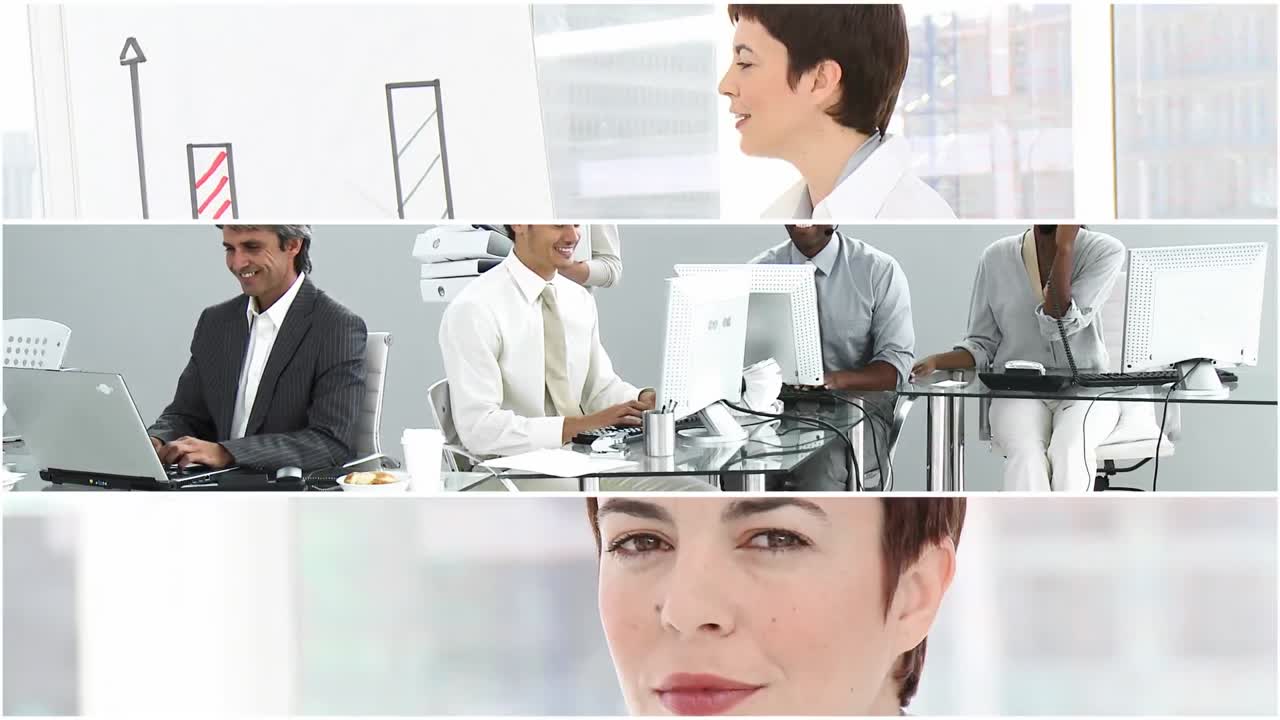 사무실 에서 일 하는 사업가