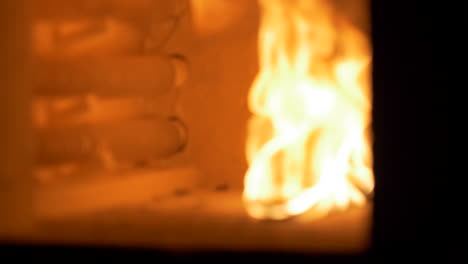 burning metal in furnace