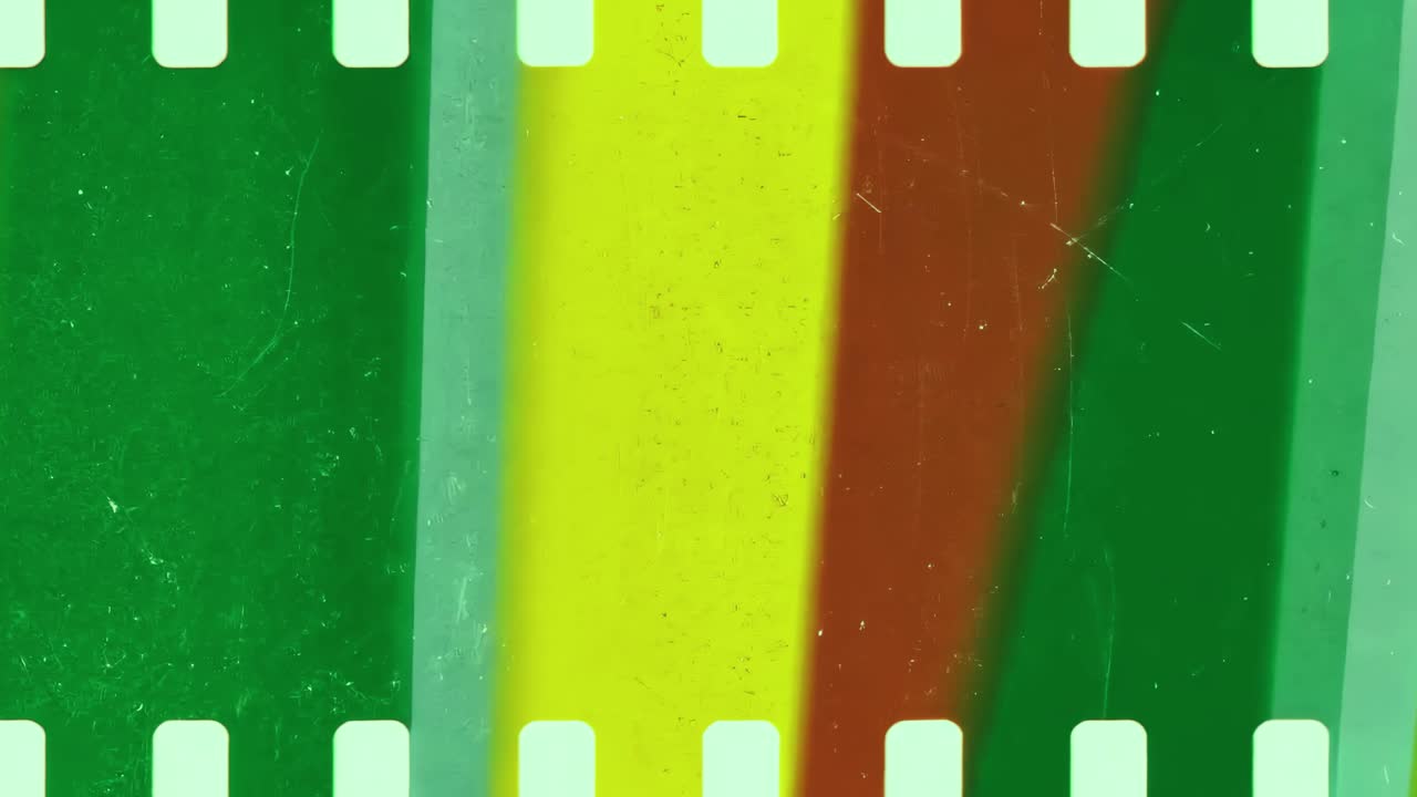 Animazione di pellicola vintage con tonalità arancione, video 4K trasparente, green screen