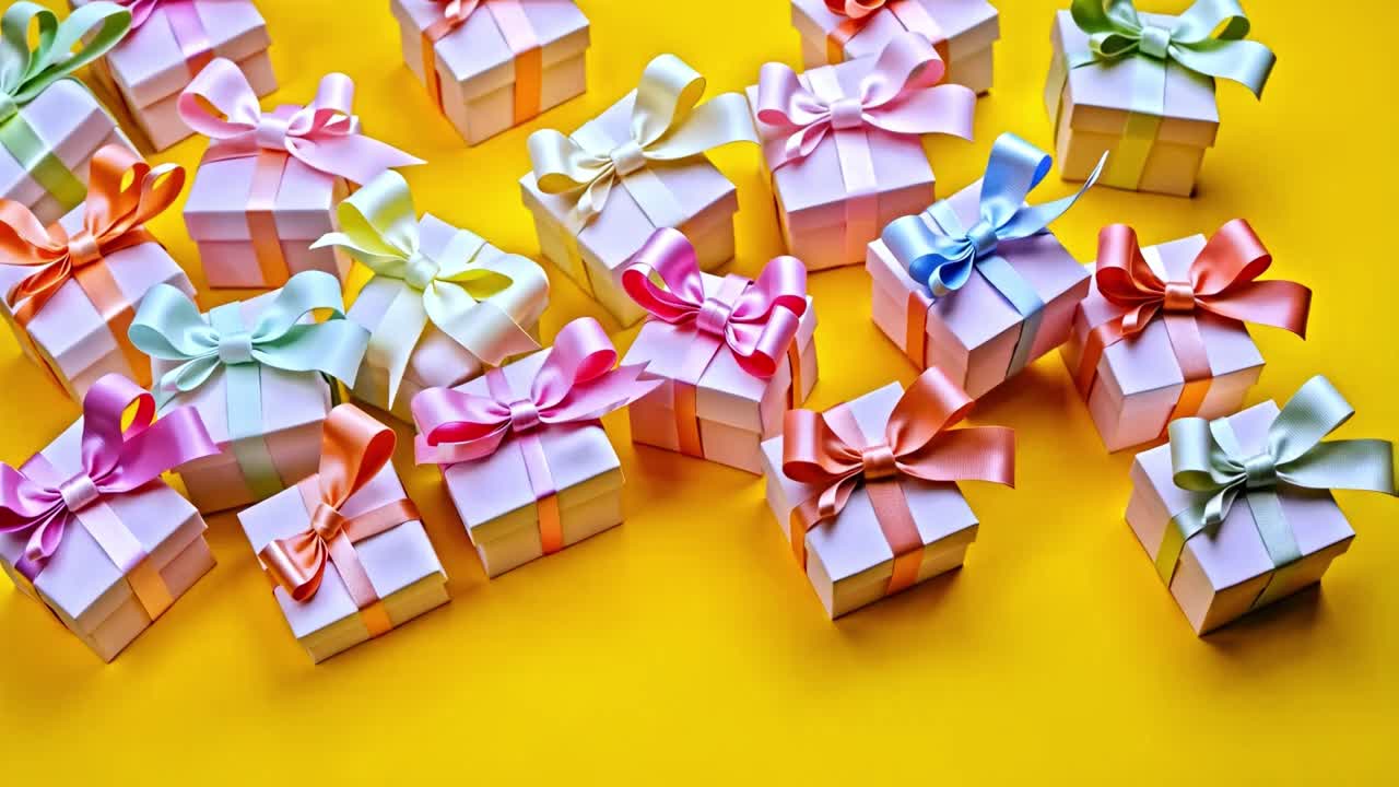 Colorful Gifts with Bows