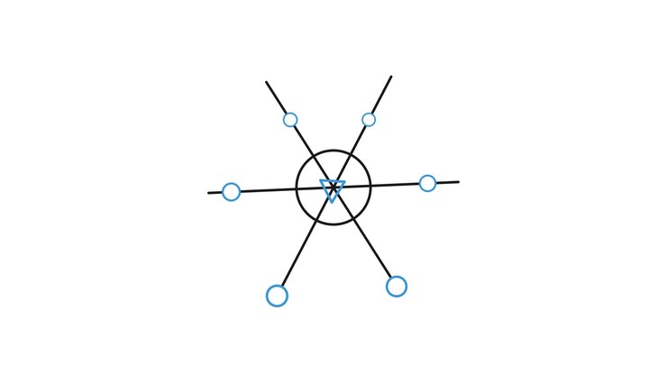 Animazione geometrica astratta di linee che si espandono e si contraggono