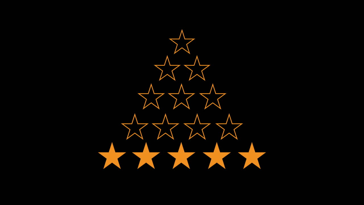 5 elementos de estrella dorada para revisar la satisfacción y el logro de la calificación, ideas de experiencia comercial para servir mejor al cliente, rendimiento del producto buen concepto de diseño