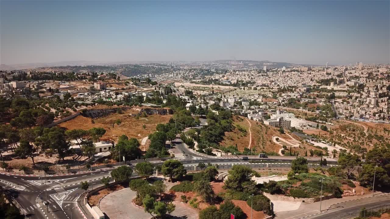 vista aérea del vuelo de jerusalén este