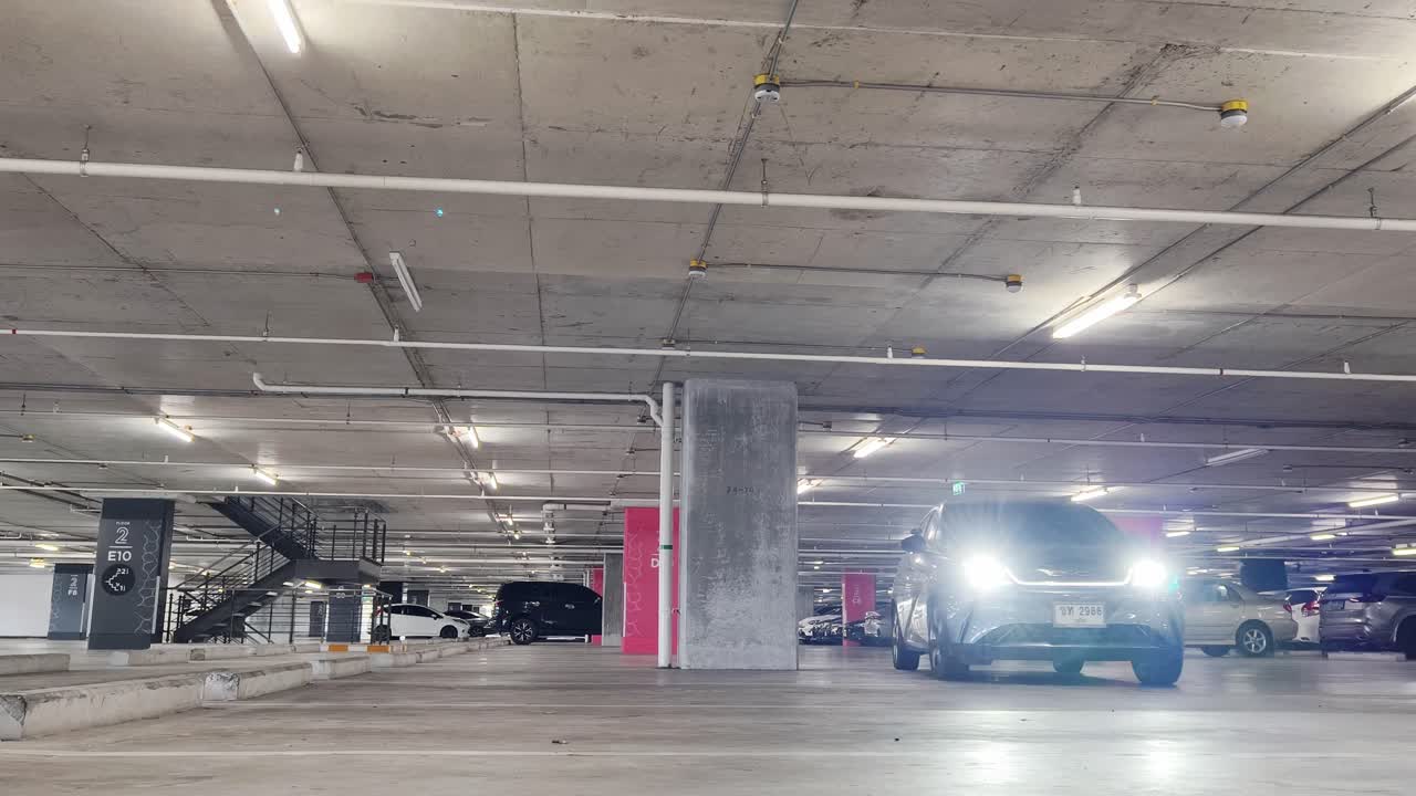 Empty Underground Parking Garage