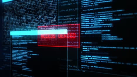 computer error messages on a screen