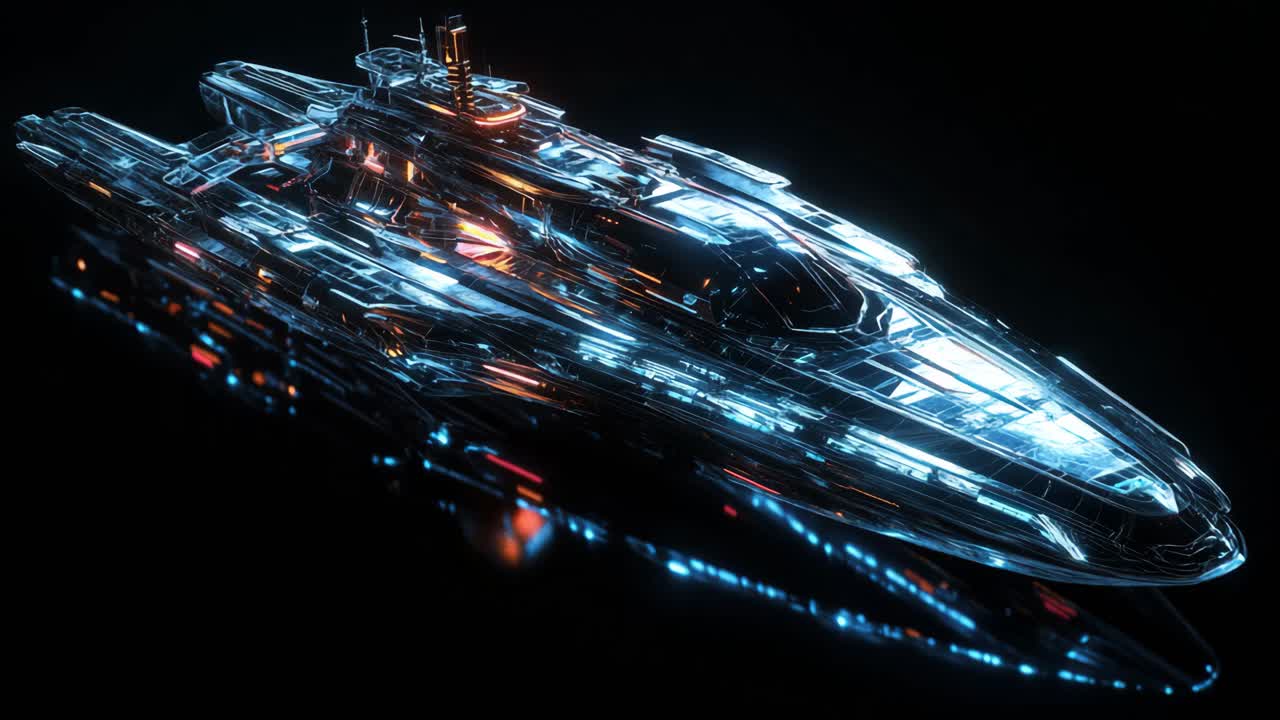 Futuristic Crystal Spaceship