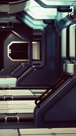 corredor interior de la nave espacial futurista