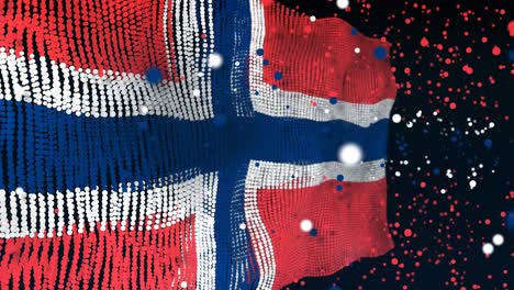 norwegian flag particle animation