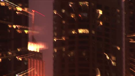 Abstract-Swishpans-Of-Downtown-Chicago-At-Night