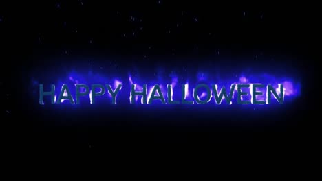 Happy-Halloween-text-appearing-on-purple-fire
