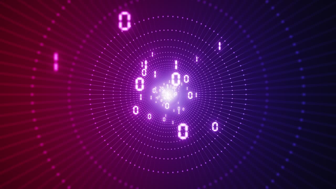 Information flow futuristic matrix transfer digital code numbers big data tunnel 3d rendering