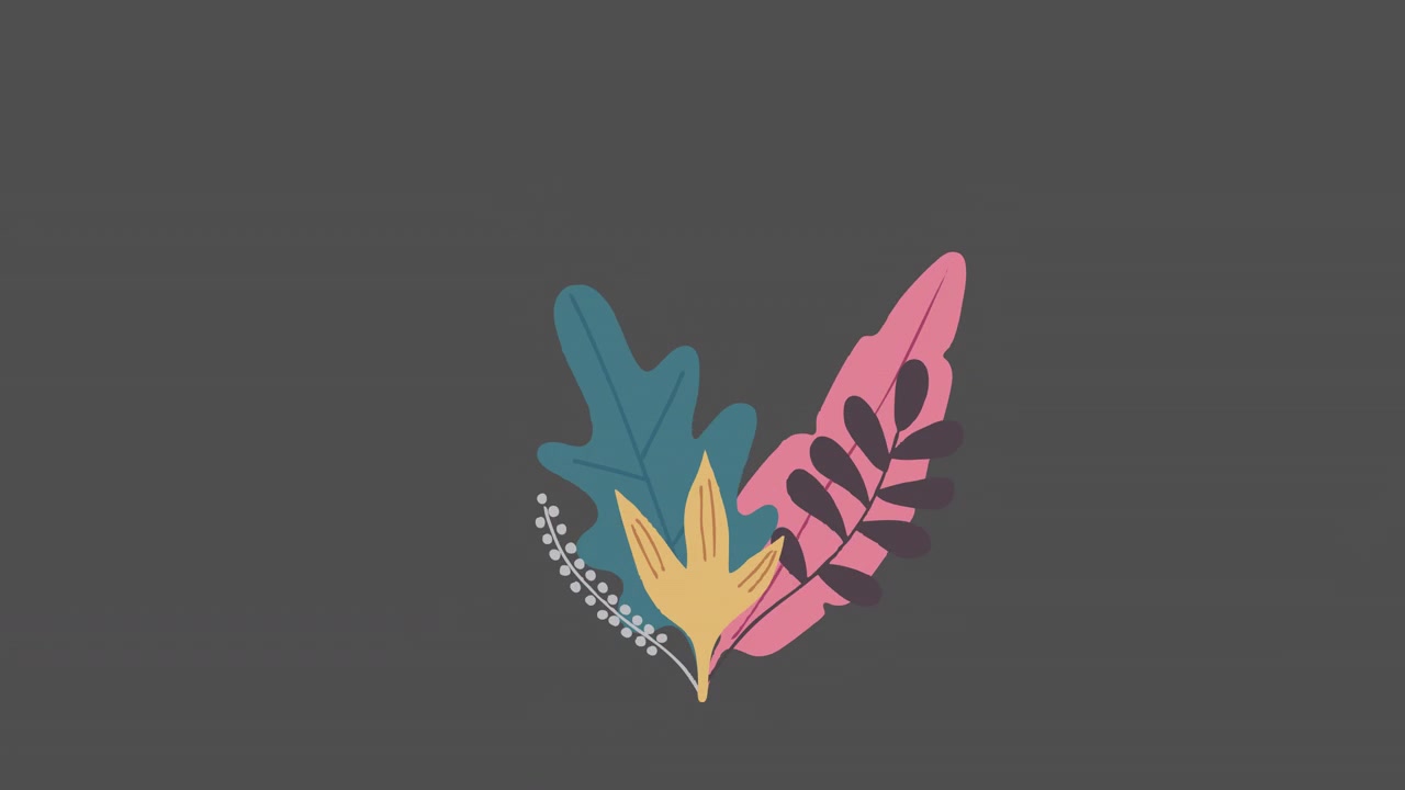 Flores de dibujos animados Movimiento líquido 15