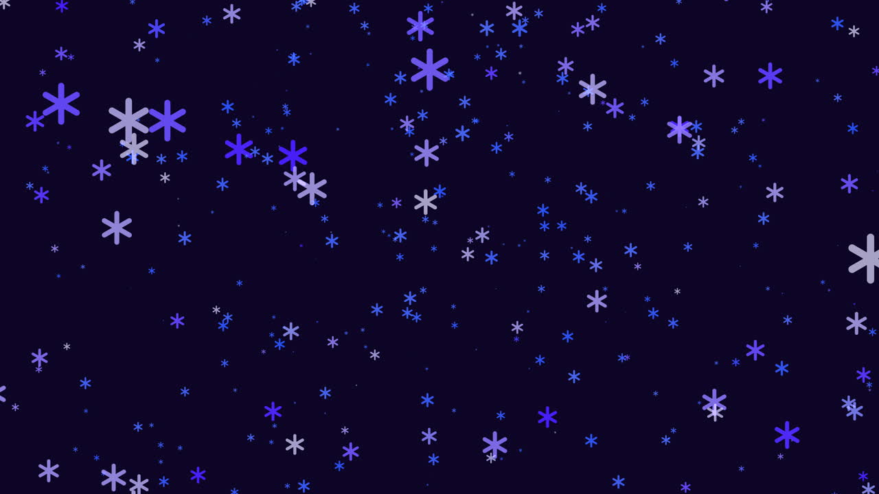 Frosty elegance mesmerizing blue and white snowflake dance on black