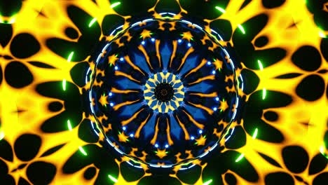 colorful abstract animation of flower. kaleidoscope vj loop