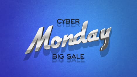 retro cyber monday and big sale text on blue grunge texture