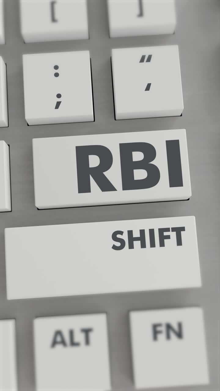 el botón rbi presionado en el teclado vídeo vertical