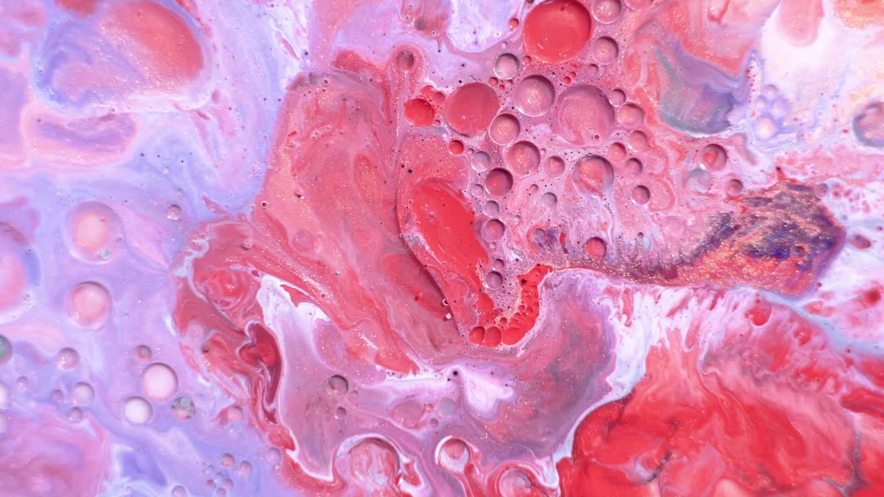 Abstract Fluid Art with Pink, Purple, and Red Hues