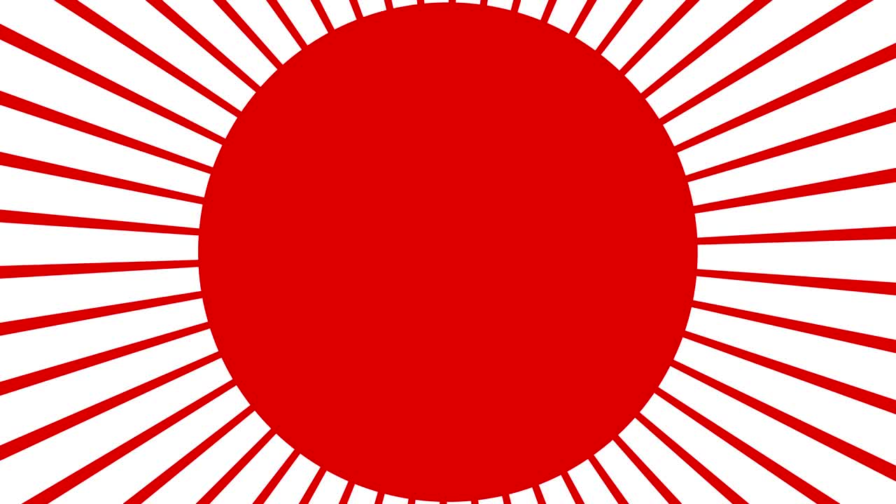 4k 레드 버스트 터 배경: 로고 또는 타이틀을위한 공간을 가진 하늘 배경 위의 만화 태양 빛, 멋진 버스트 빈티지 스타일 태양 - 레트로 패턴, 원활한 루프, 모션 그래픽 및 애니메이션 배경.