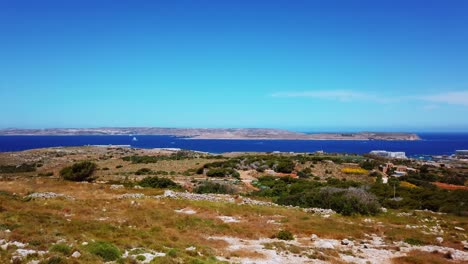 timelapse video from malta, mellieha to comino and gozo direction on a sunny day