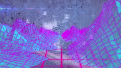 animación de la red de conexiones sobre icebergs