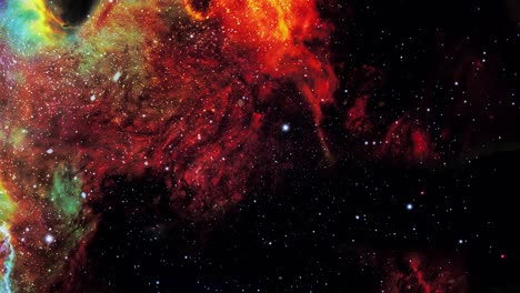 las nubes nebulosas en el universo se están acercando