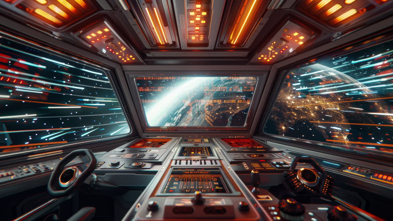 여성 기술과 도시 풍경은 ai 생성 예술로 만들어졌습니다.