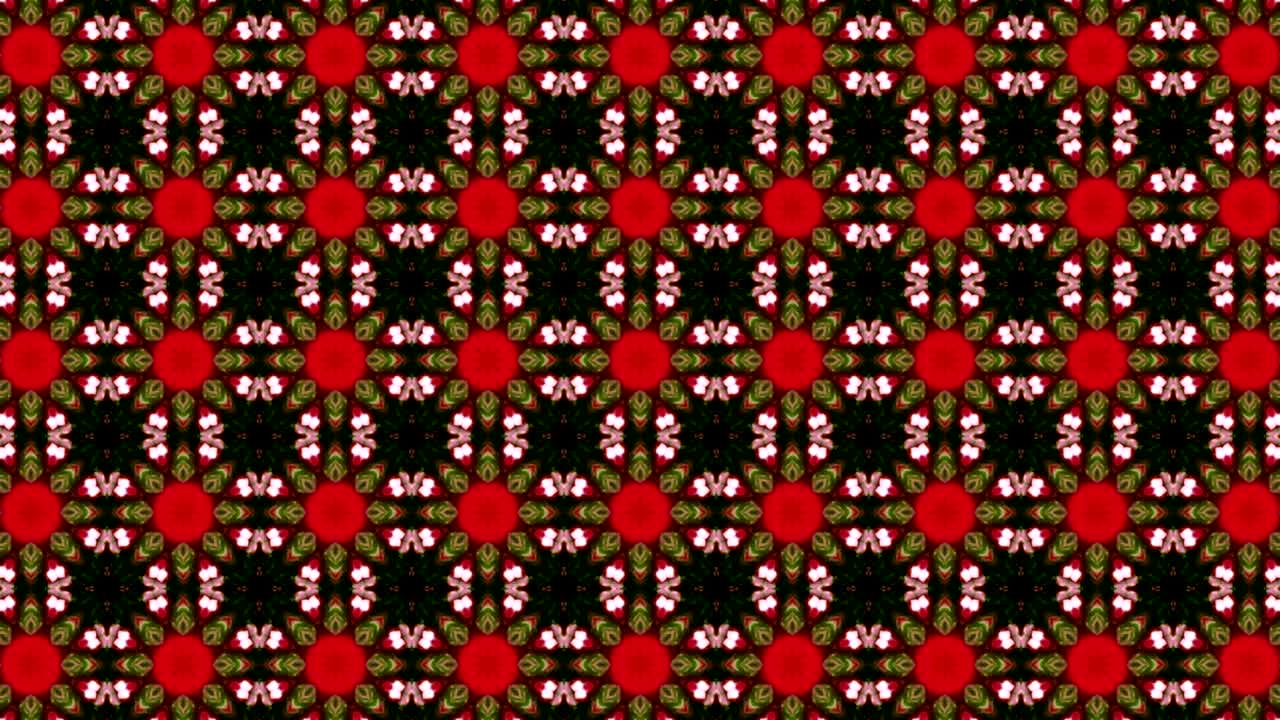 movimiento de caleidoscopio abstracto círculo geométrico y formas de estrellas