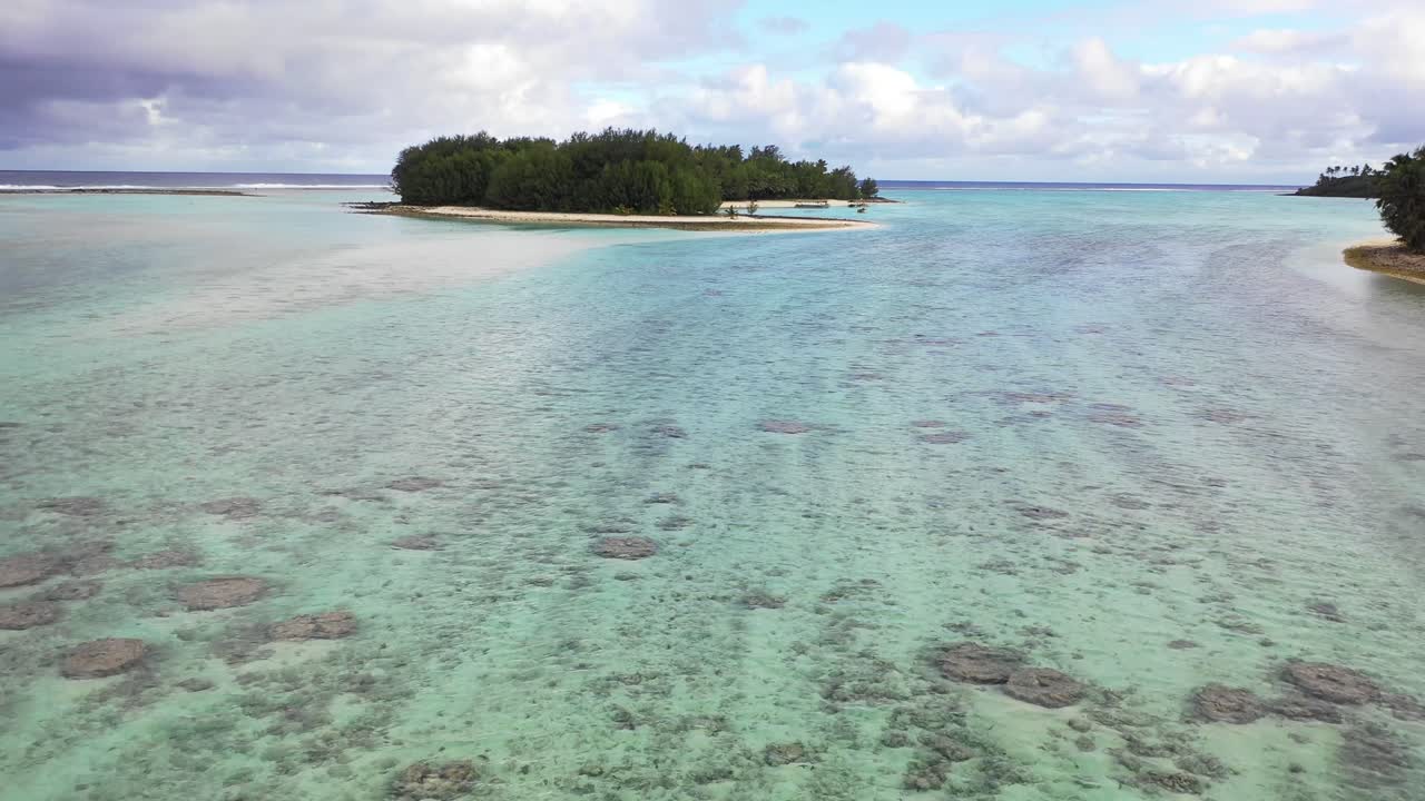 islas cook - laguna rarotonga vuelo sobre koromiri