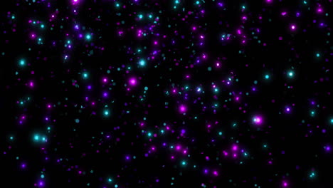 animación de manchas brillantes de luz púrpura y azul sobre fondo negro