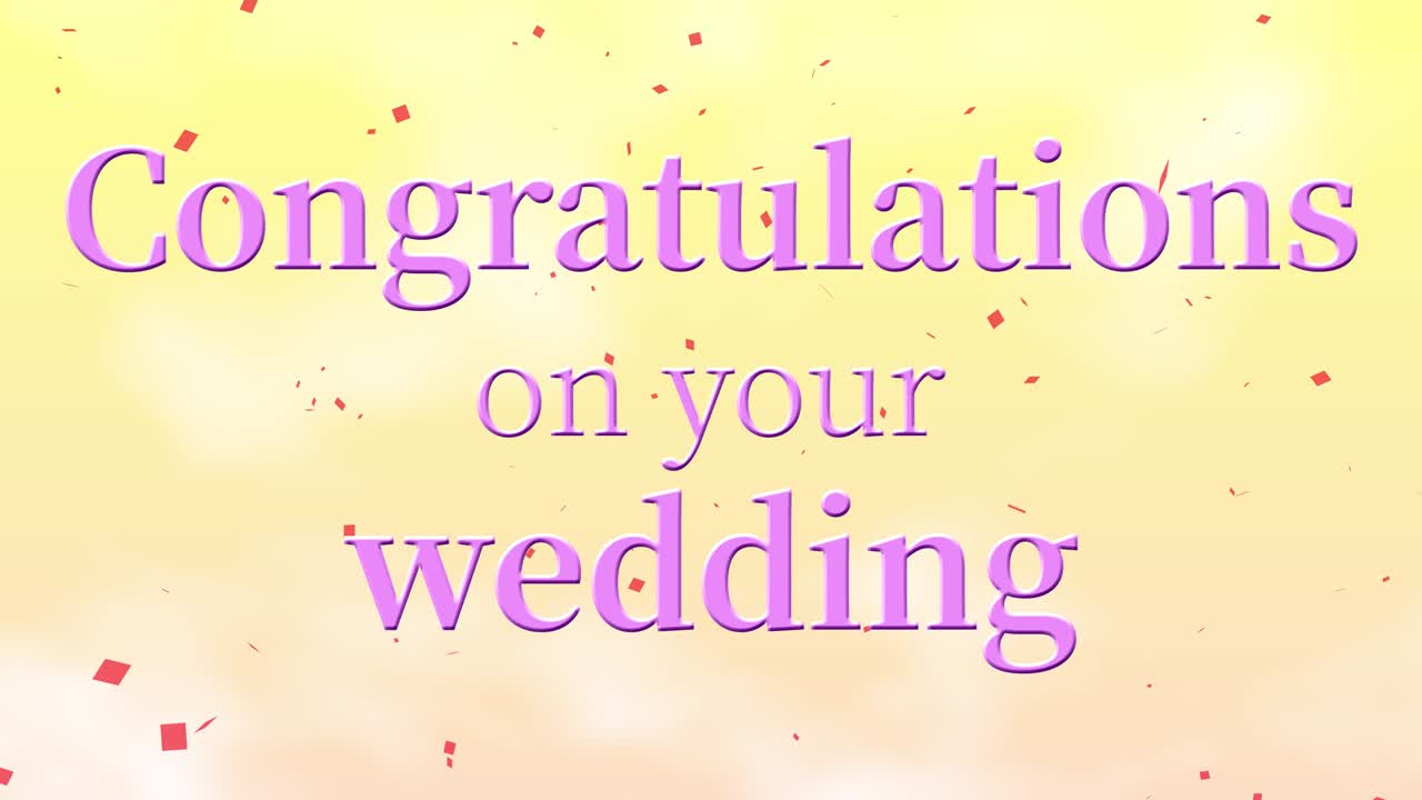 결혼 축하 메시지 문자 애니메이션 모션 그래픽