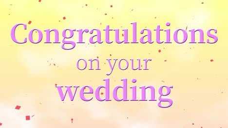 congratulations on your wedding message text animation motion graphics