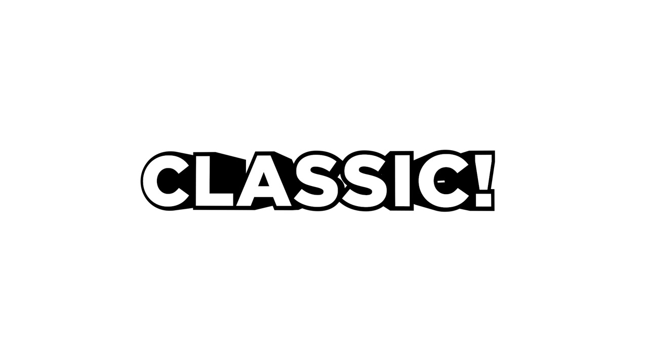 Animated Classic Word with Bouncing Comic Style