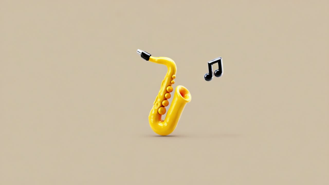A vibrant illustration of a saxophone playing a lively tune, showcasing the joy of music and the artistry behind this famous woodwind instrument, capturing its essence in a playful manner