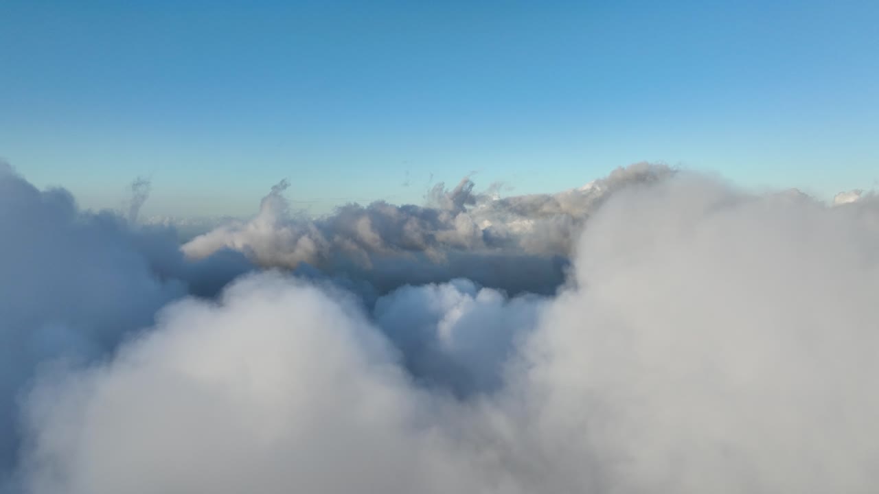 Azores coastline and landscape through the clouds.