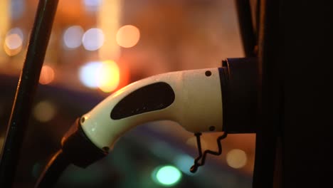 electric vehicle charging at night