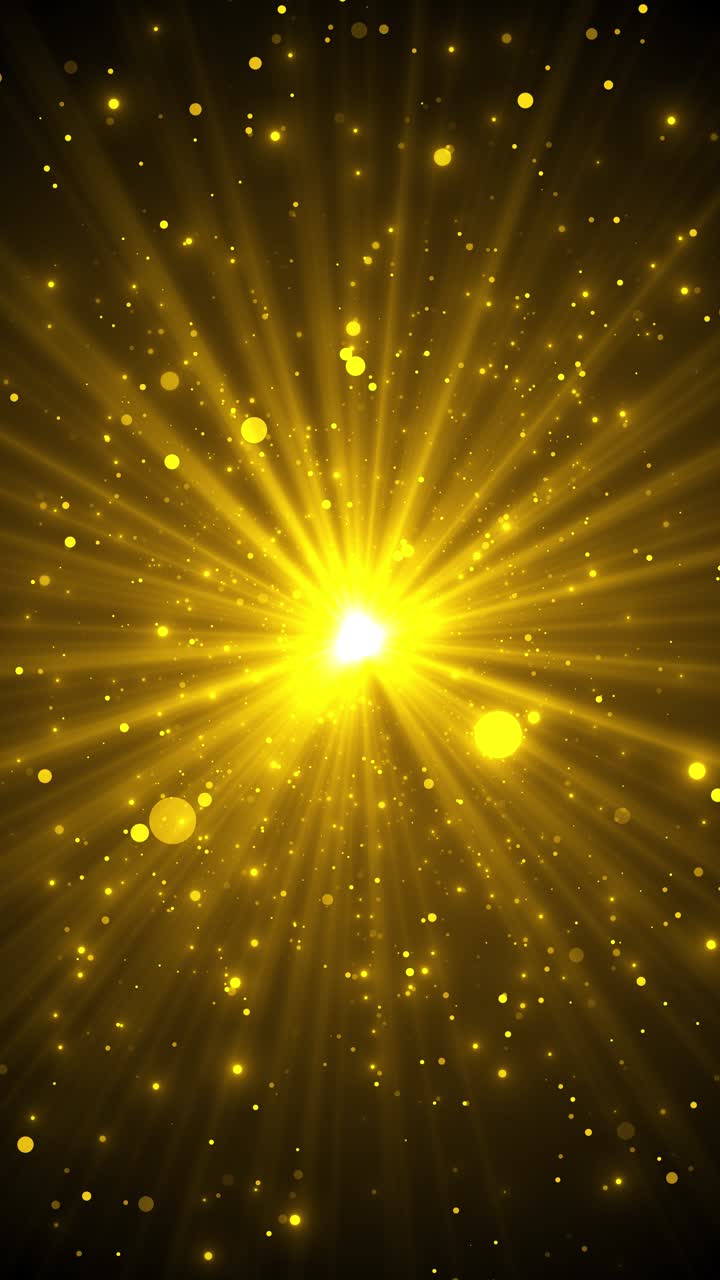 Sfondo astratto bokeh con particelle dorate scintillanti, glitter di lusso 4K e oro fluttuante.