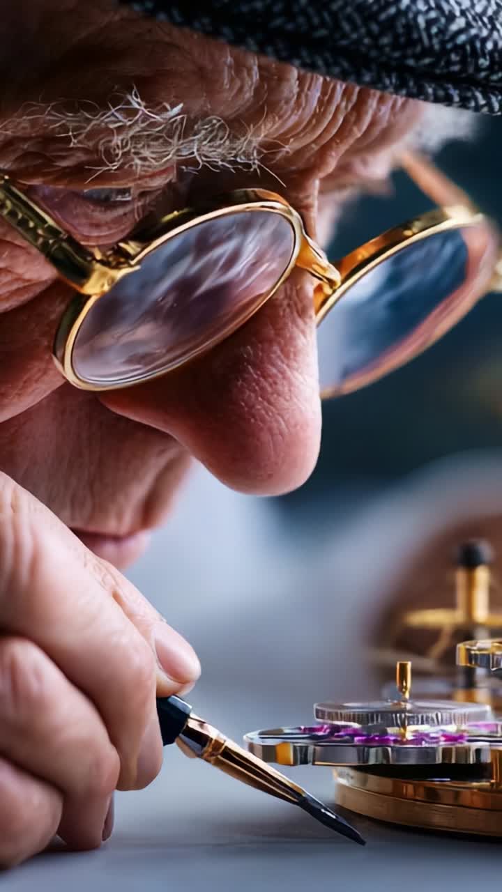 An Expert Horologist Carefully Adjusts the Intricate Mechanism of a Timepiece with Precision Tools in a Masterclass Setting of Watchmaking Craftsmanship