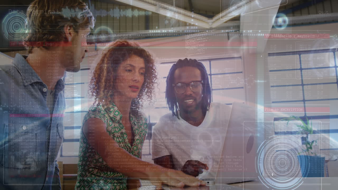 Animation of network of connections with data over business people