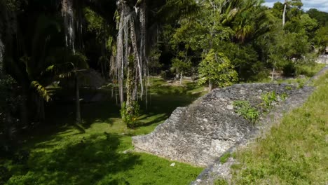 Vista-Desde-La-Parte-Superior-Del-Templo-Del-Rey-En-El-Sitio-Maya-De-Kohunlich---Quintana-Roo,-México