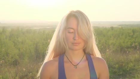 woman enjoying a sunset view