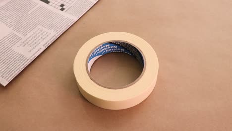 newspaper and masking tape. craft supplies