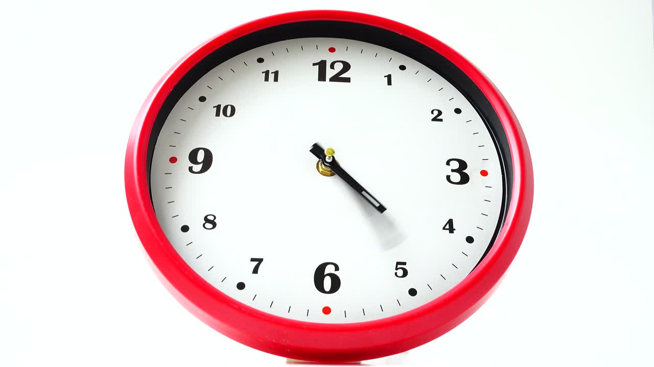 Shooting of hours. Time lapse. Shooting of the dial of hours