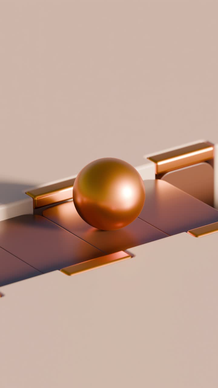 Abstract geometric copper sphere