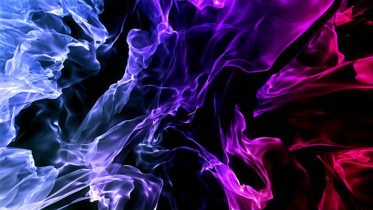 Blue Magenta Abstract Fractal Flame Background Loop