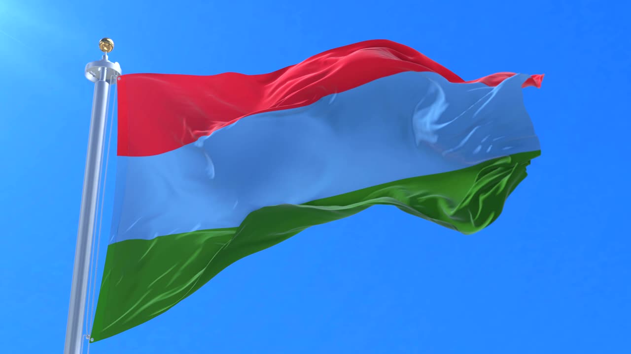 카리아 공화국의 발이 바람에 흔들리고 푸른 하늘이 느리고 루프로