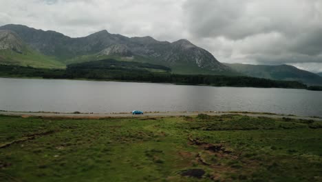 Connemara-Landschaft,-Die-Zwölf-Bens-Antenne