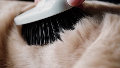 brushing fur