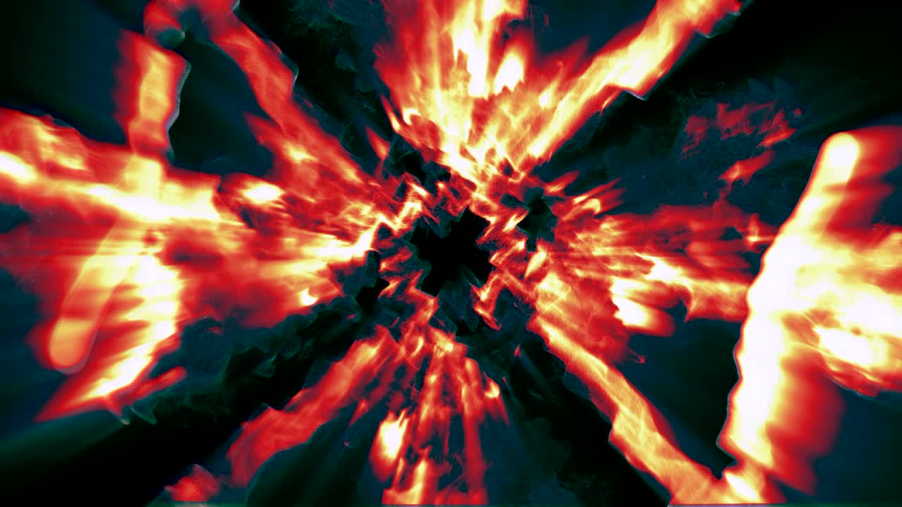 las llamas infernales abstractas, animación 3d, bucle