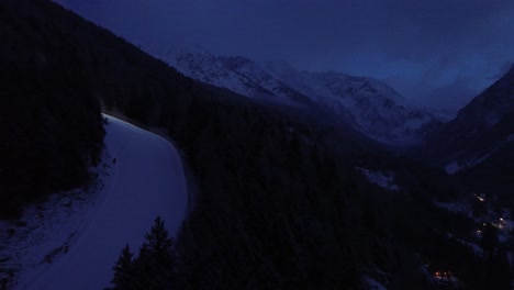 this is a great ski area that prepares cortina 2026 in italy. the locations captured at night by a drone makes this cinematic video shot special. at night
