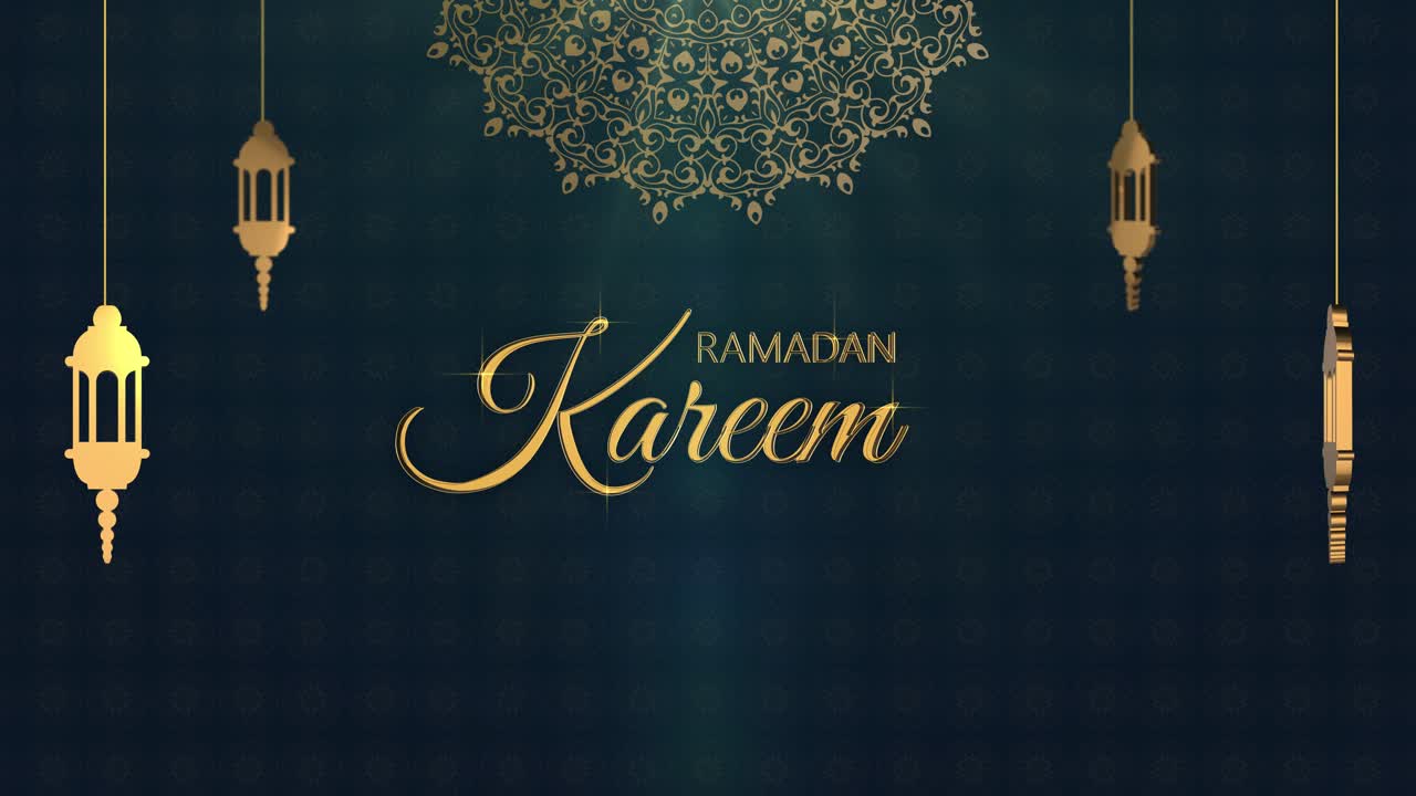 Sfondo Ramadan Kareem Mubarak con tipografia